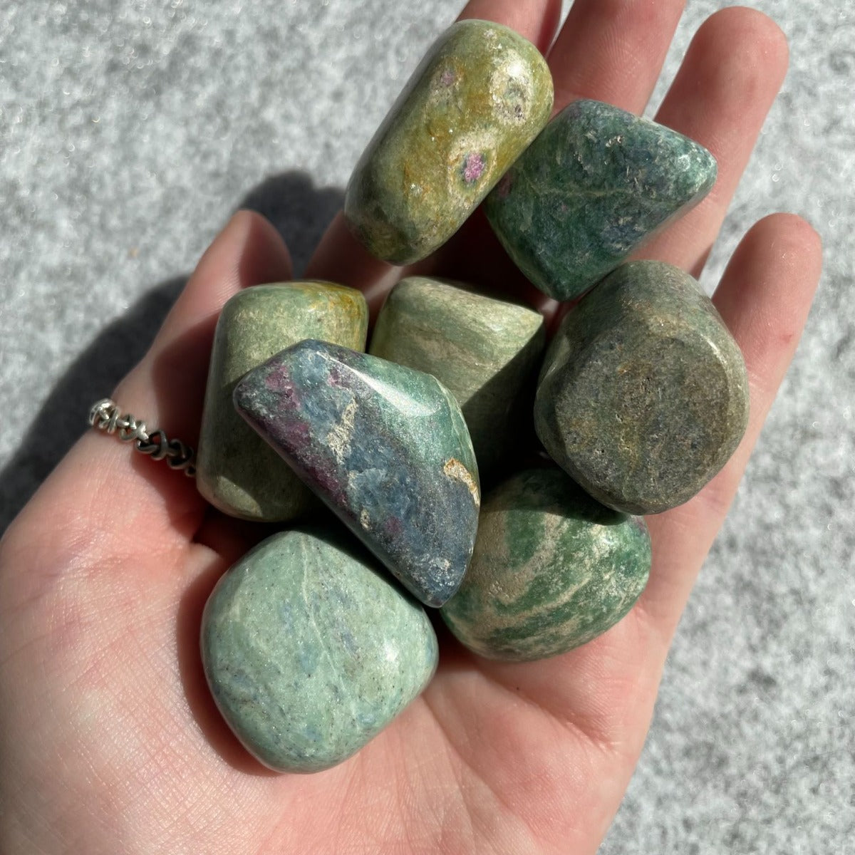 Ruby Fuschite Tumbled (LARGE) 200gms Ruby Fuschite Tumbled (LARGE) 200gms